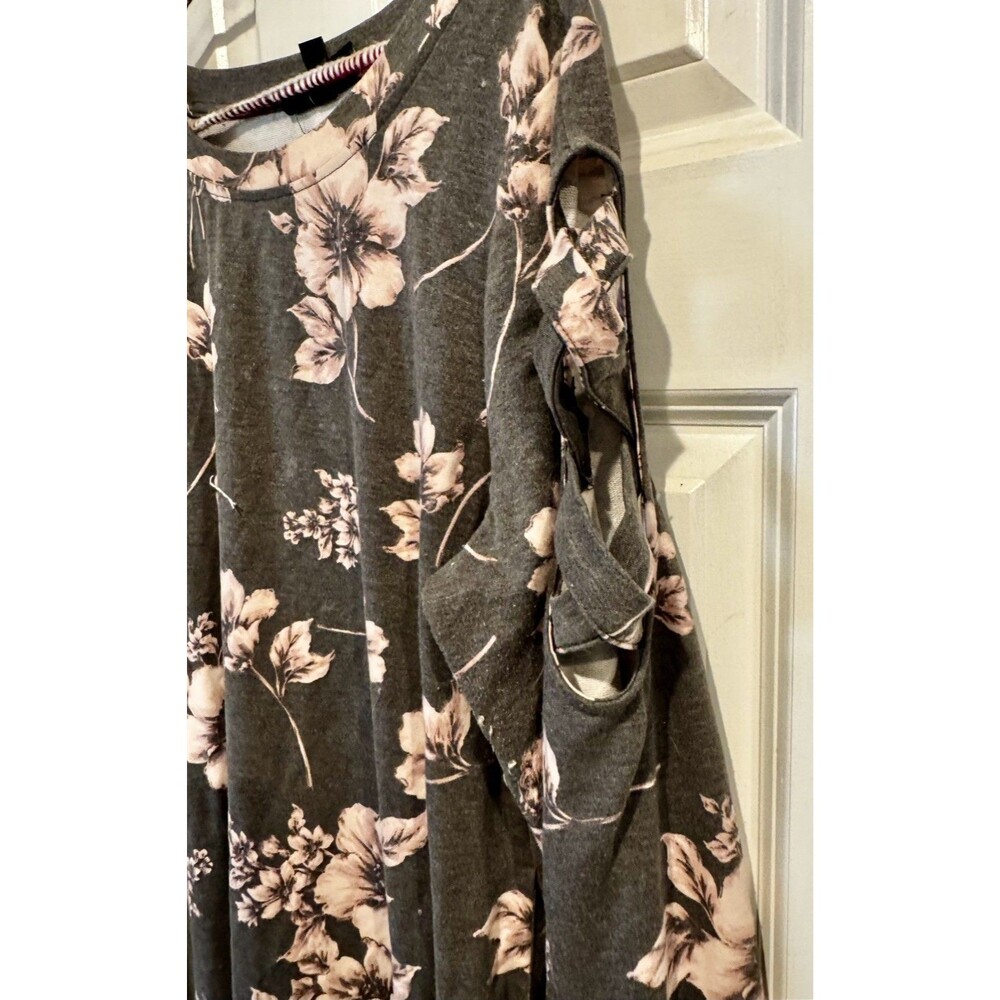 Lane Bryant Dress pink/gray open sleeve dress 14/16